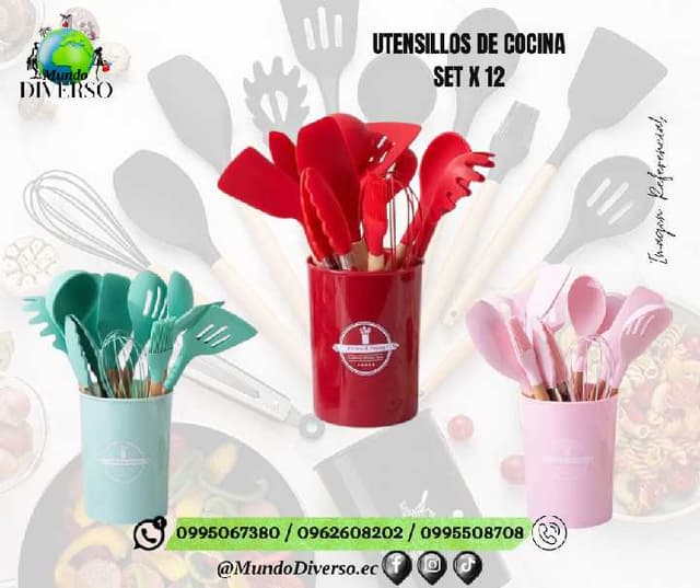 UTENSILLOS DE COSINA SET X 12