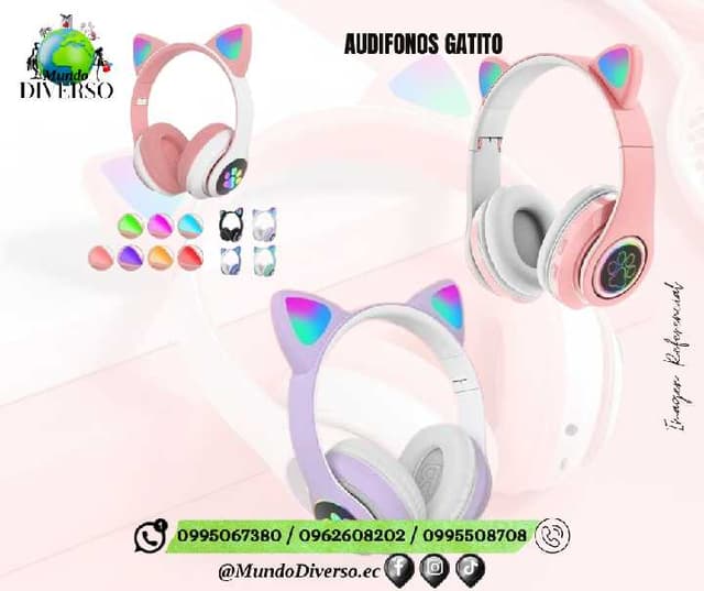 AUDÍFONOS GATITO