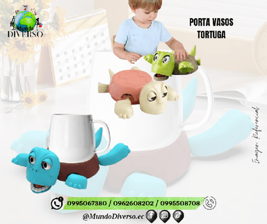 PORTA VASOS TORTUGA