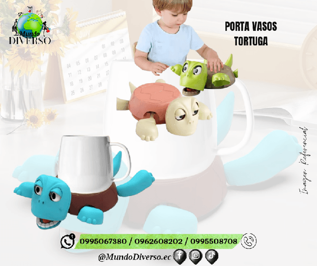 PORTA VASOS TORTUGA